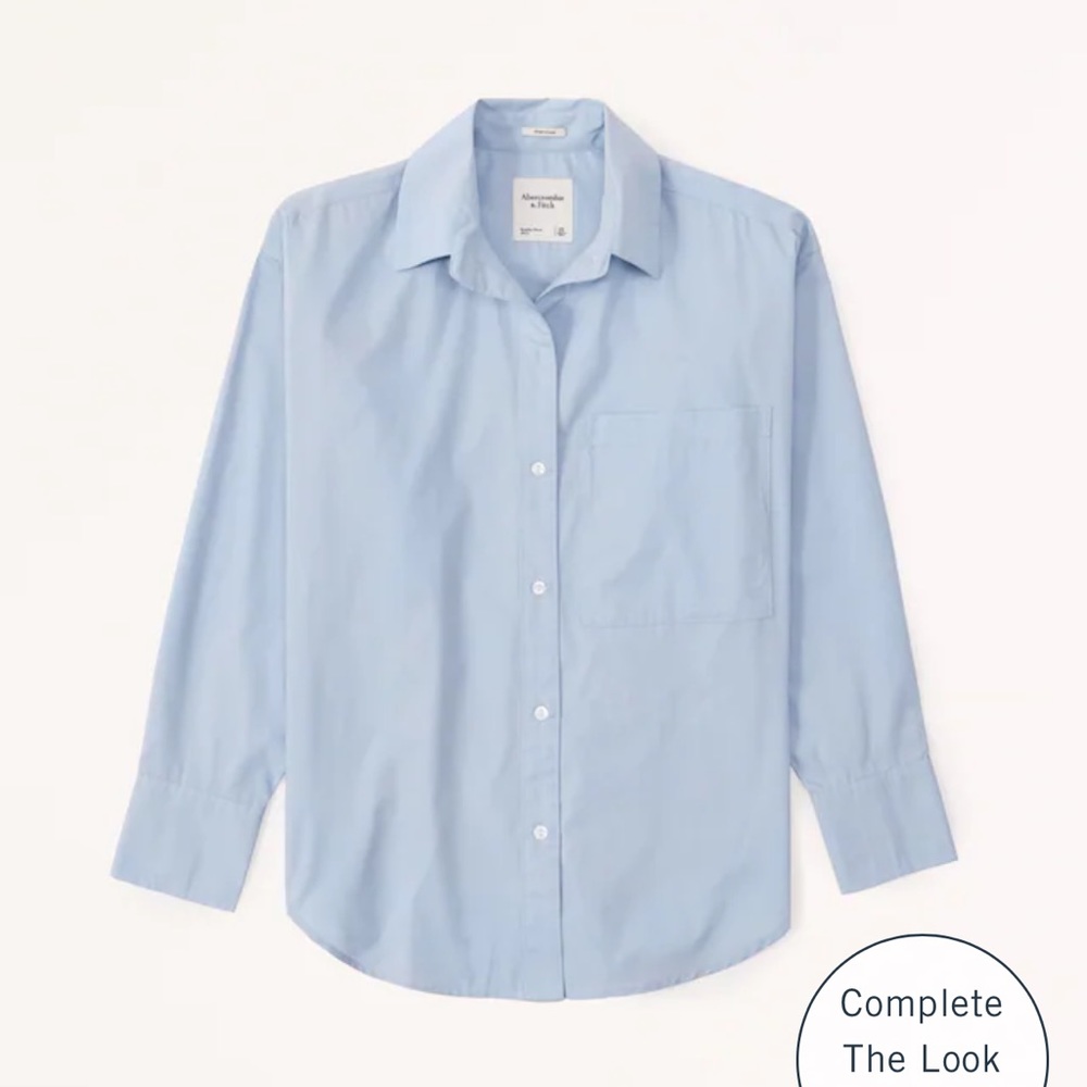 Abercrombie oversized poplin button down shirt